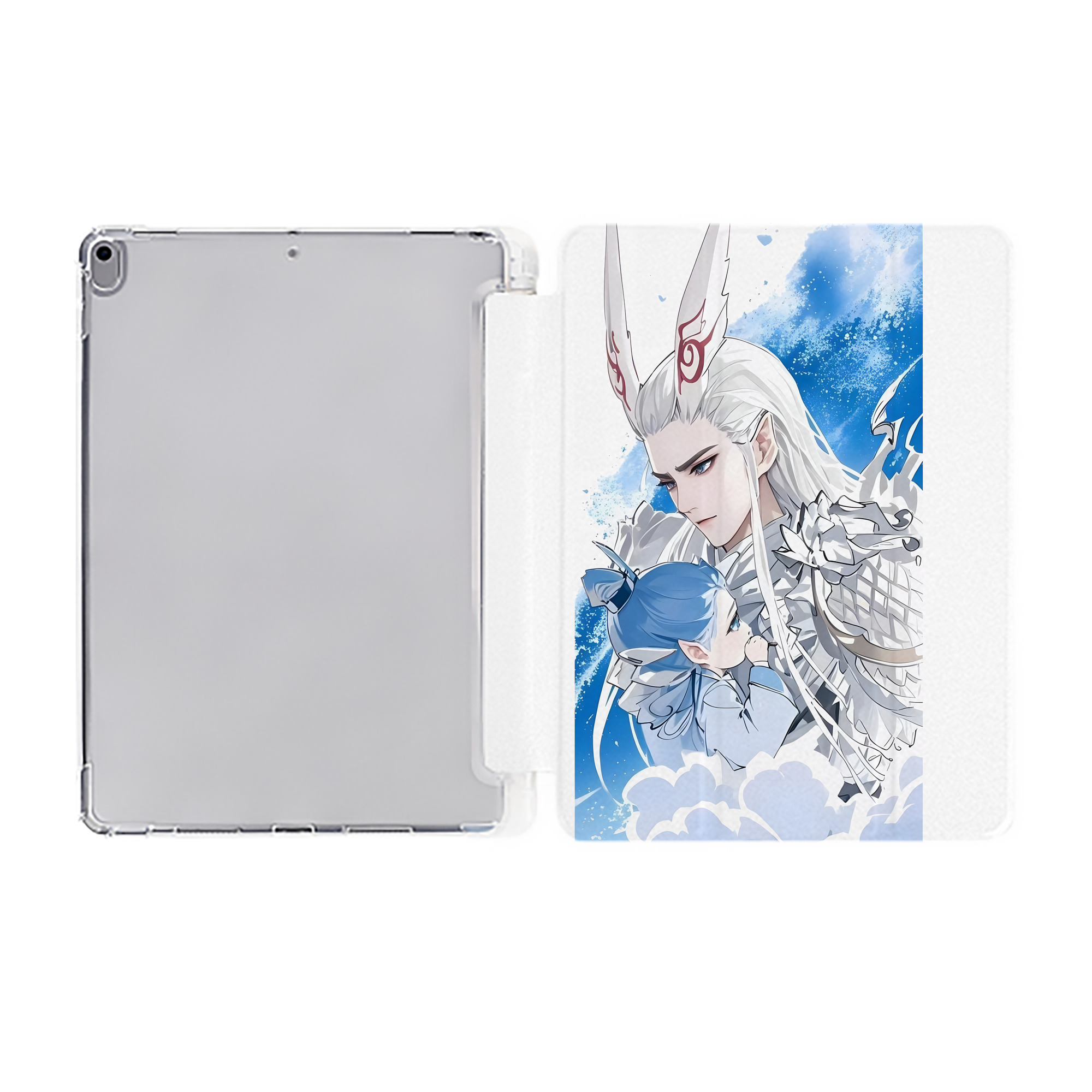 （画像用） Ne Zha 2 ナタ 魔童の大暴れ IPad ケース ペン収納付き 三つ折りスタンド PUレザー×シリコン 対応機種9.5/10.5/10.9インチ